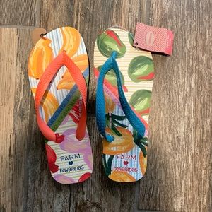 Havaianas Farm Rio Top Farm Fruit Linen Flipflop Size 7/8